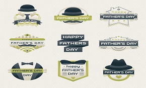 cute vintage fathers day sticker